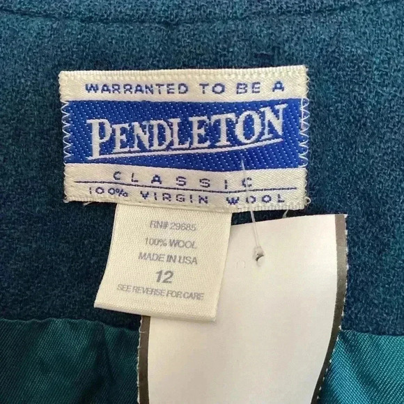 Vintage Pendleton  100% Virgin Wool Blazer Size 12 - Picture 4 of 9
